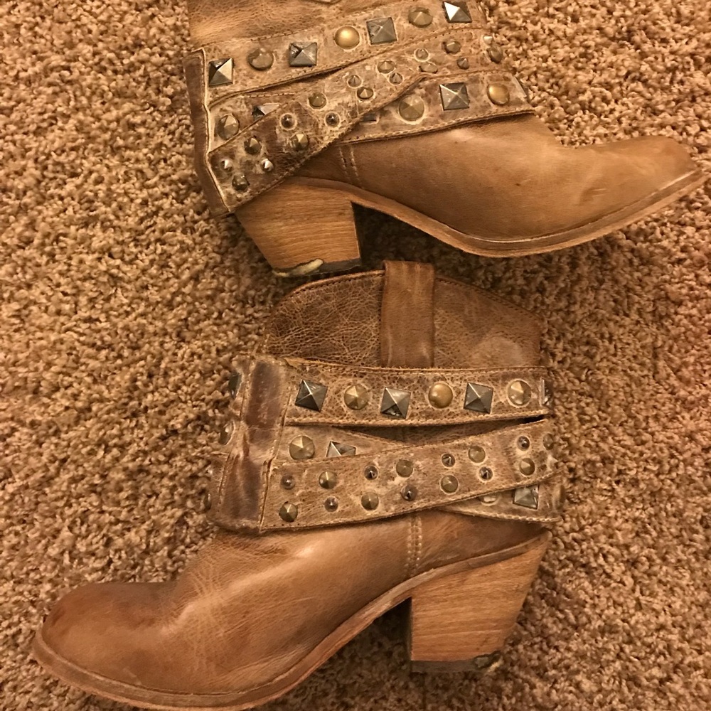 Corral Studded Strap Ankle Boots